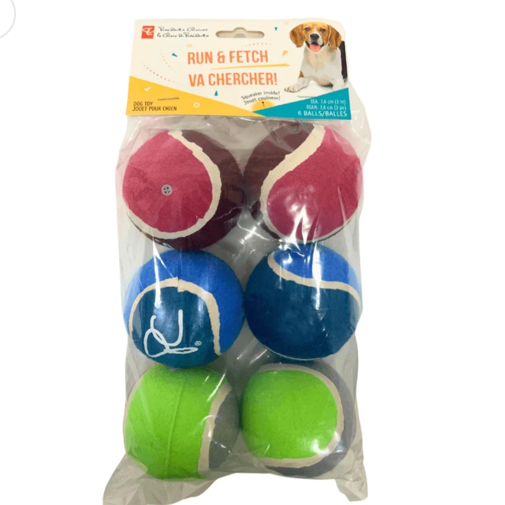 President's Choice Fetch n Run Dog Balls 6 Count